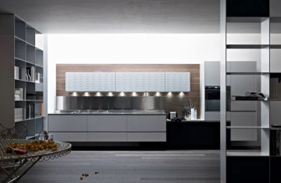 Кухня, коллекция Riciclantica Grey Lacquered Aluminium, Valcucine