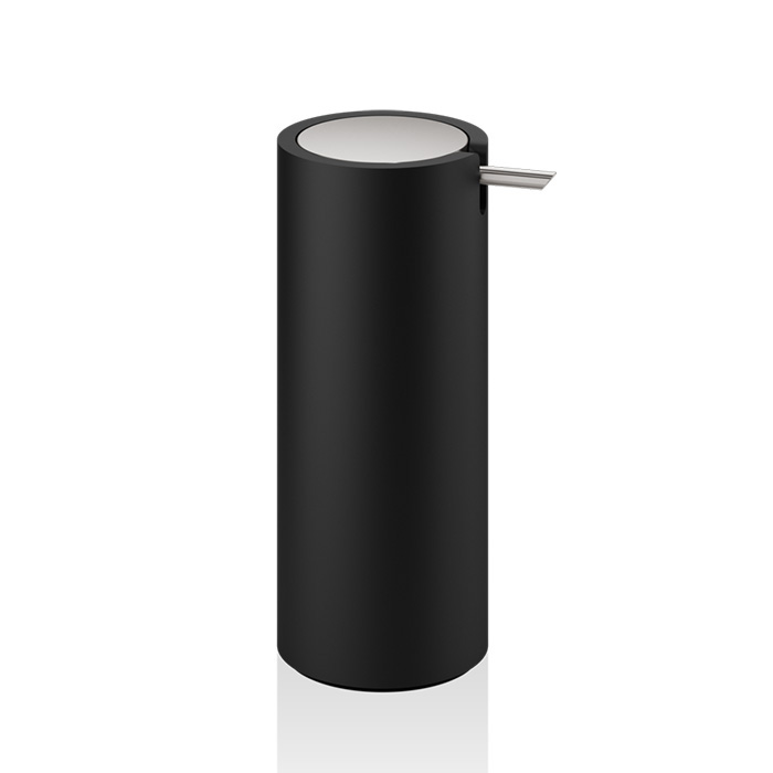 Decor Walther Black Stone SSP Дозатор для мыла, настольный, цвет: черный матовый / сталь матовая