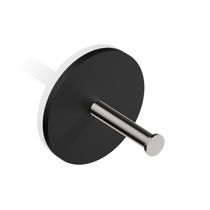Decor Walther Black Stone TPH1 Держатель туалетной бумаги, подвесной, цвет: черный матовый / сталь матовая