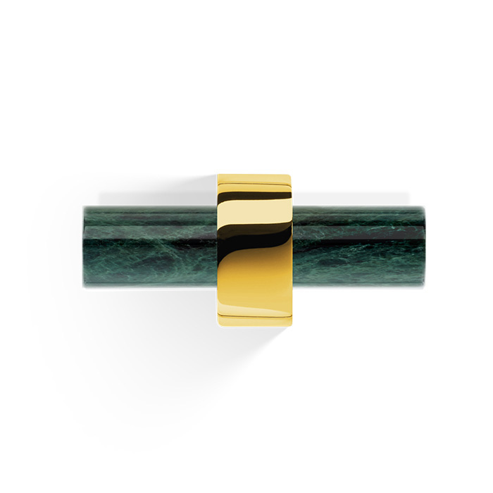 Decor Walther Century HAK2 Крючок двойной, мраморный, цвет: marmo verde / золото