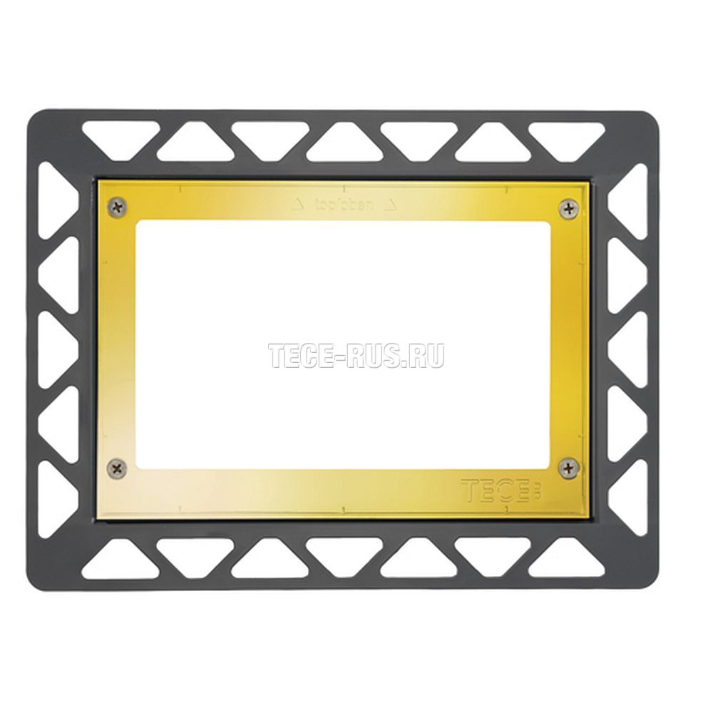 Монтажная рамка для установки стеклянных панелей TECEloop или TECEsquare на уровне стены позолоченный, 9240648 (9&nbsp;240&nbsp;648)