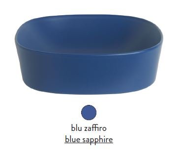 Раковина ArtCeram Ghost GHL001 16; 00 накладная - blu zaffiro (синий сапфир) 42х42х12.5 см