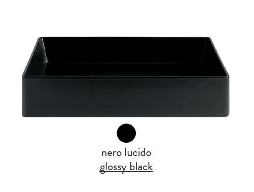 Раковина ArtCeram Scalino SCL002 03; 00 накладная - черная глянцевая 55х38х12 см