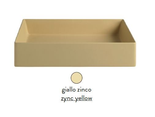Раковина ArtCeram Scalino SCL002 12; 00 накладная - giallo zinco (желтая цинк) 55х38х12 см