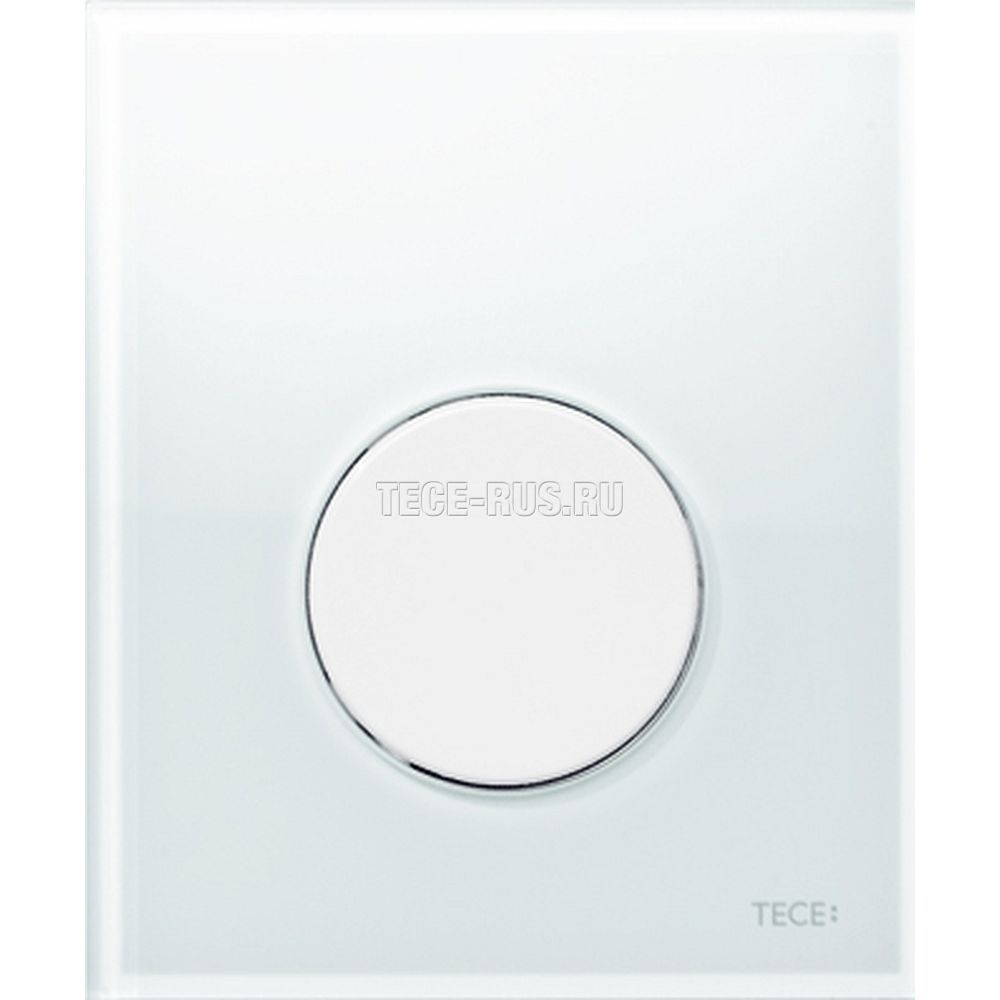 TECEloop Urinal, панель смыва для писсуара стеклянная стекло белое, клавиша белая, 9242650 (9&nbsp;242&nbsp;650)
