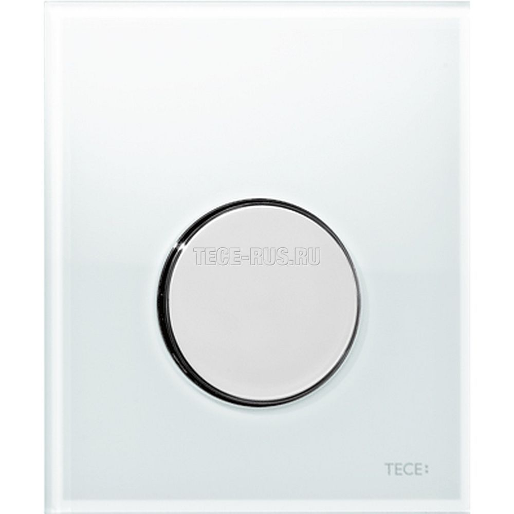 TECEloop Urinal, панель смыва для писсуара стеклянная стекло белое, клавиша хром глянцевый, 9242660 (9&nbsp;242&nbsp;660)