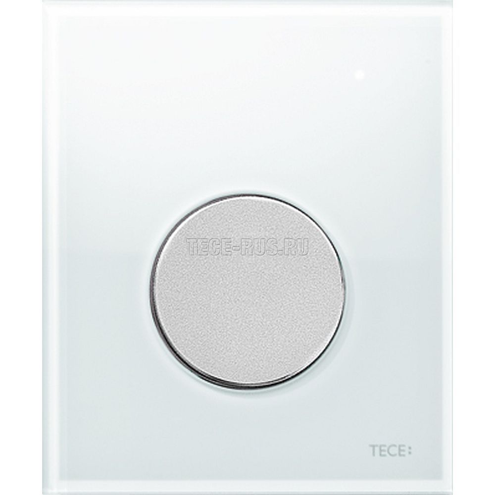 TECEloop Urinal, панель смыва для писсуара стеклянная стекло белое, клавиша хром матовый, 9242659 (9&nbsp;242&nbsp;659)