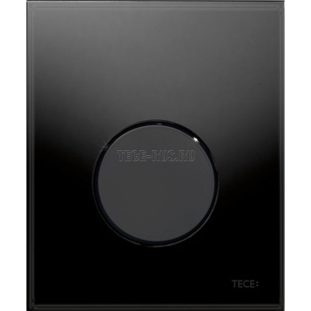 TECEloop Urinal, панель смыва для писсуара стеклянная стекло черное, клавиша черная, 9242657 (9&nbsp;242&nbsp;657)