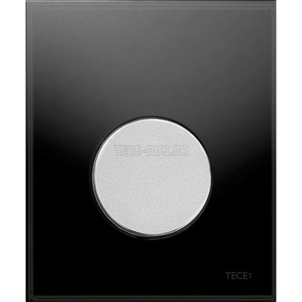 TECEloop Urinal, панель смыва для писсуара стеклянная стекло черное, клавиша хром матовый, 9242655 (9&nbsp;242&nbsp;655)