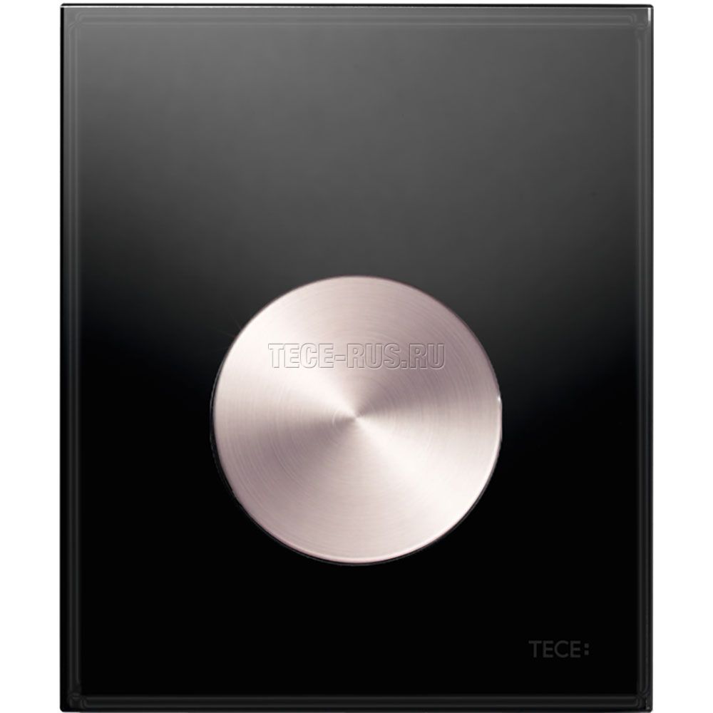 TECEloop Urinal, панель смыва для писсуара стеклянная стекло черное, клавиша нержавеющая сталь (против отпечатков пальцев), 9242663 (9&nbsp;242&nbsp;663)