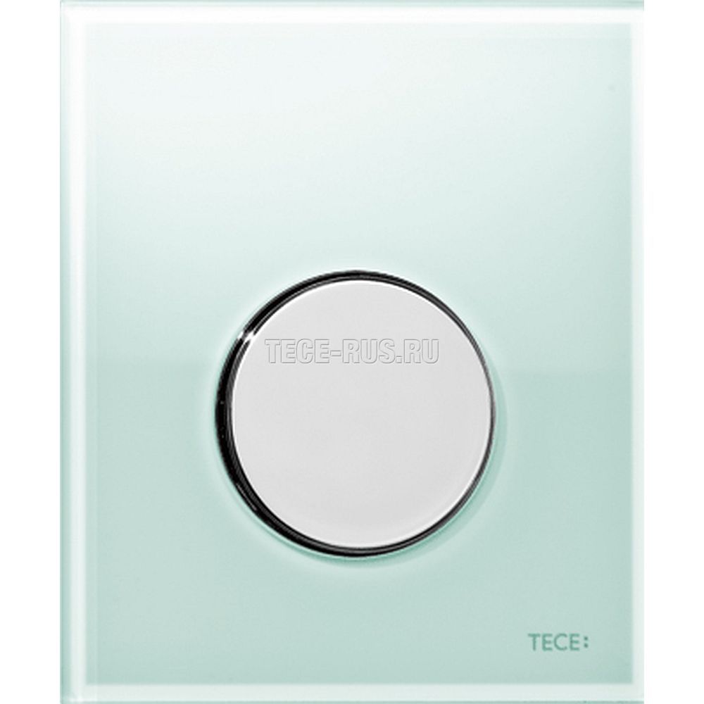 TECEloop Urinal, панель смыва для писсуара стеклянная стекло зеленое, клавиша хром глянцевый, 9242653 (9&nbsp;242&nbsp;653)