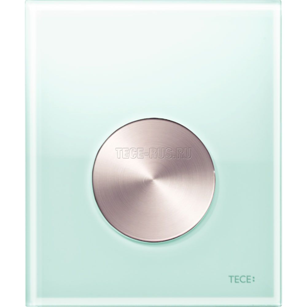 TECEloop Urinal, панель смыва для писсуара стеклянная стекло зеленое, клавиша нержавеющая сталь (против отпечатков пальцев), 9242662 (9&nbsp;242&nbsp;662)