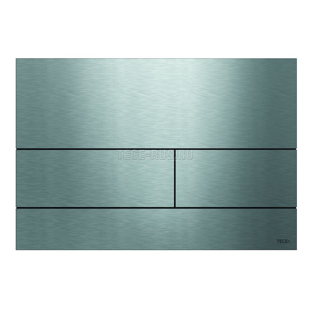 TECEsquare II, панель смыва с двумя клавишами металлическая нержавеющая сталь, сатин (против отпечатков пальцев), 9240830 (9&nbsp;240&nbsp;830)