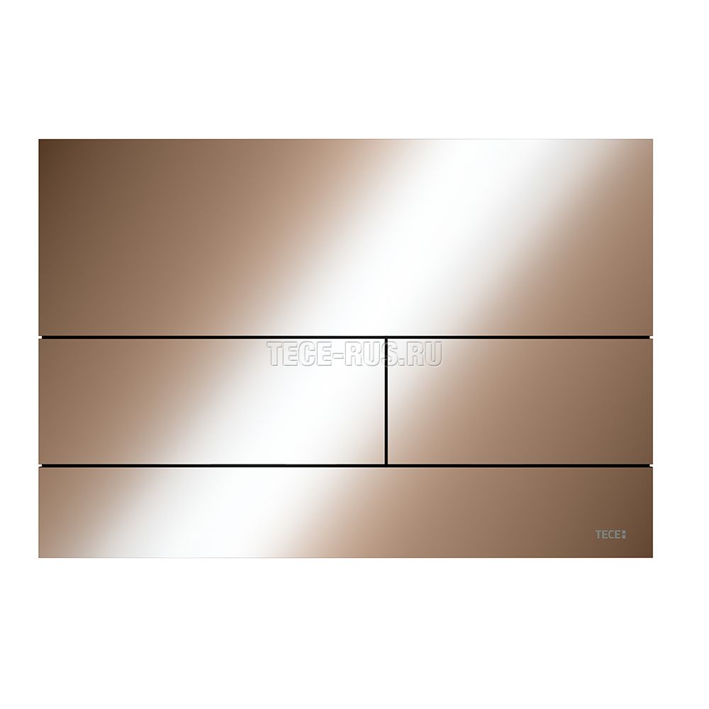 TECEsquare Металлическая панель смыва для унитазов с цветным PVD покрытием глянец, красный, позолоченный, 9240841 (9&nbsp;240&nbsp;841)