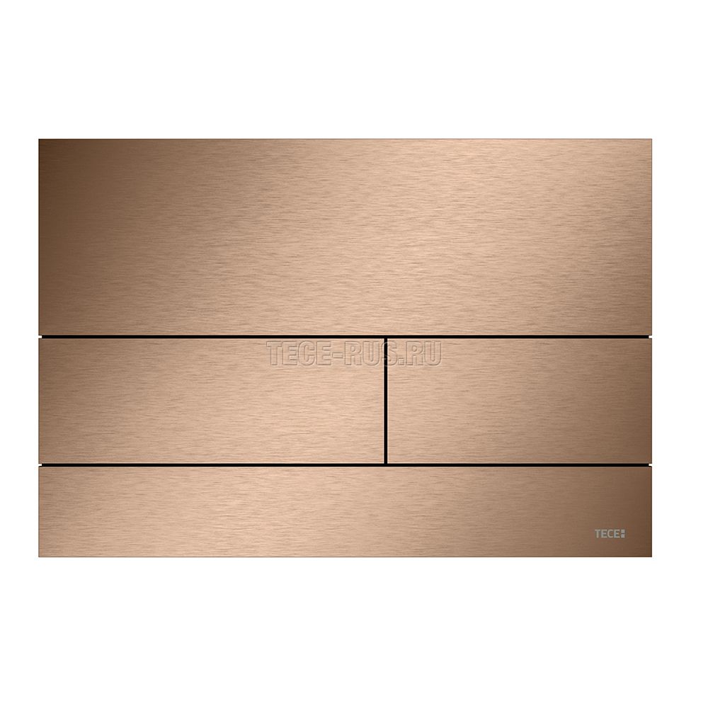 TECEsquare Металлическая панель смыва для унитазов с цветным PVD покрытием сатин, красный, позолоченный, 9240840 (9&nbsp;240&nbsp;840)