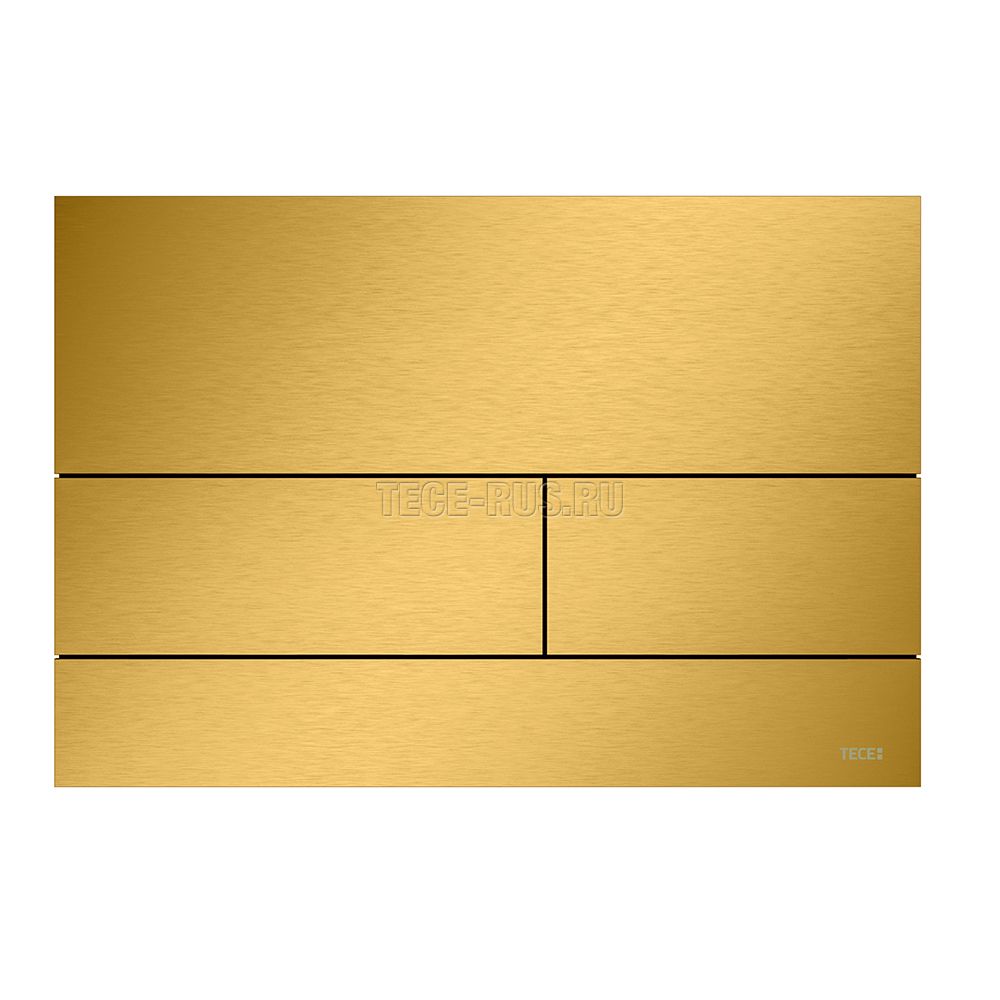 TECEsquare Металлическая панель смыва для унитазов с цветным PVD покрытием сатин, позолоченный, 9240838 (9&nbsp;240&nbsp;838)