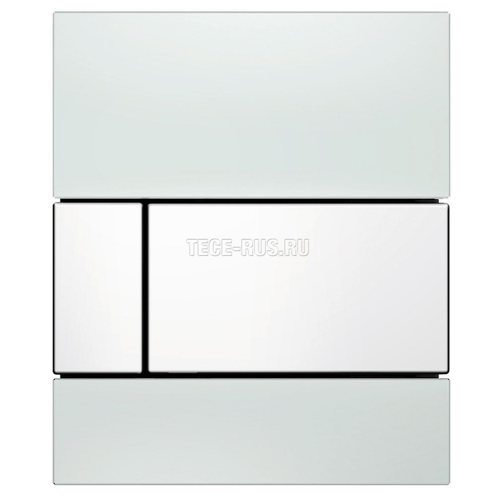 TECEsquare Urinal, панель смыва для писсуара стеклянная стекло белое, клавиша белая, 9242800 (9&nbsp;242&nbsp;800)