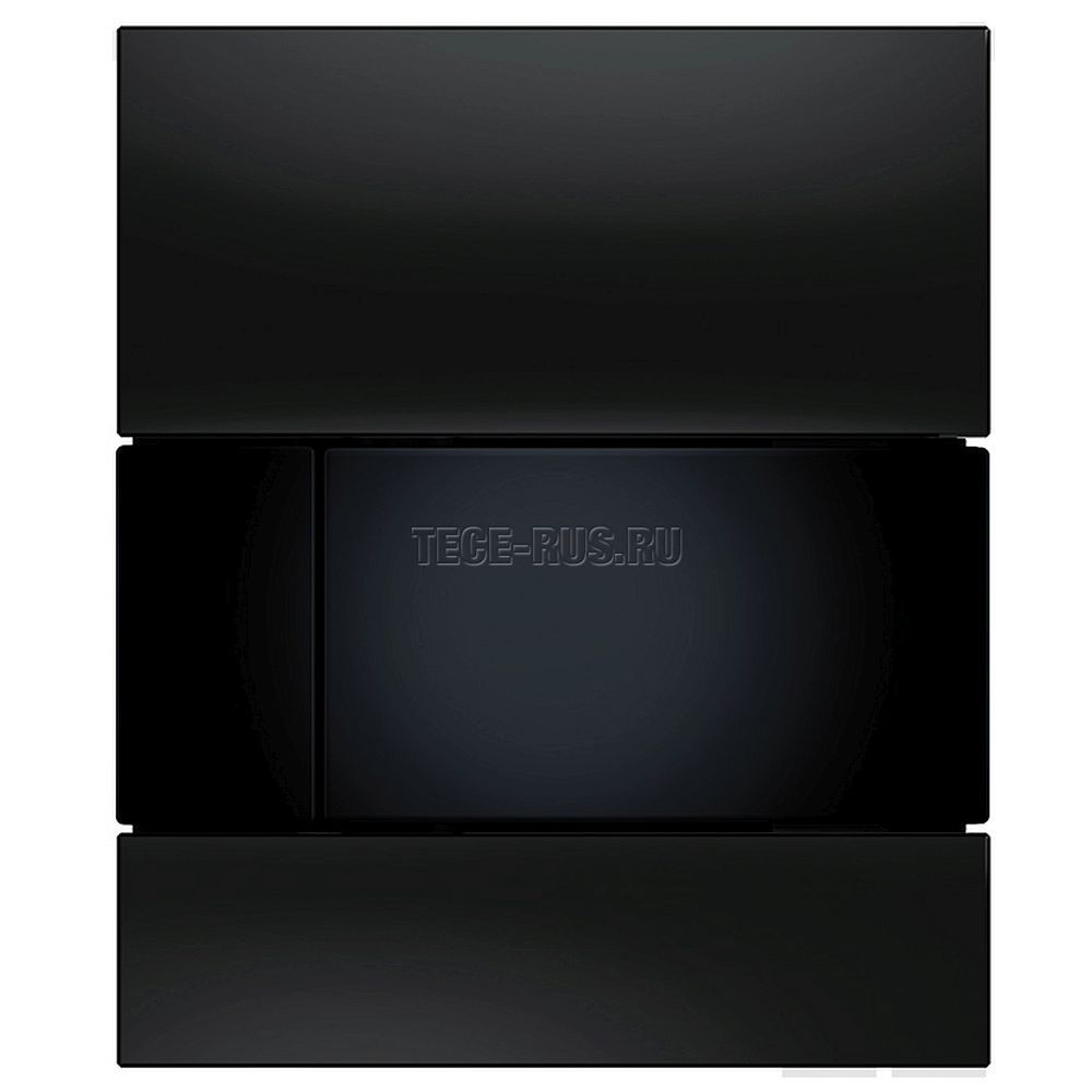 TECEsquare Urinal, панель смыва для писсуара стеклянная стекло черное, клавиша черная, 9242809 (9&nbsp;242&nbsp;809)