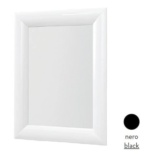 Зеркало ArtCeram Vela ACS003 03, цвет рамы - черный, 70 х 90 см