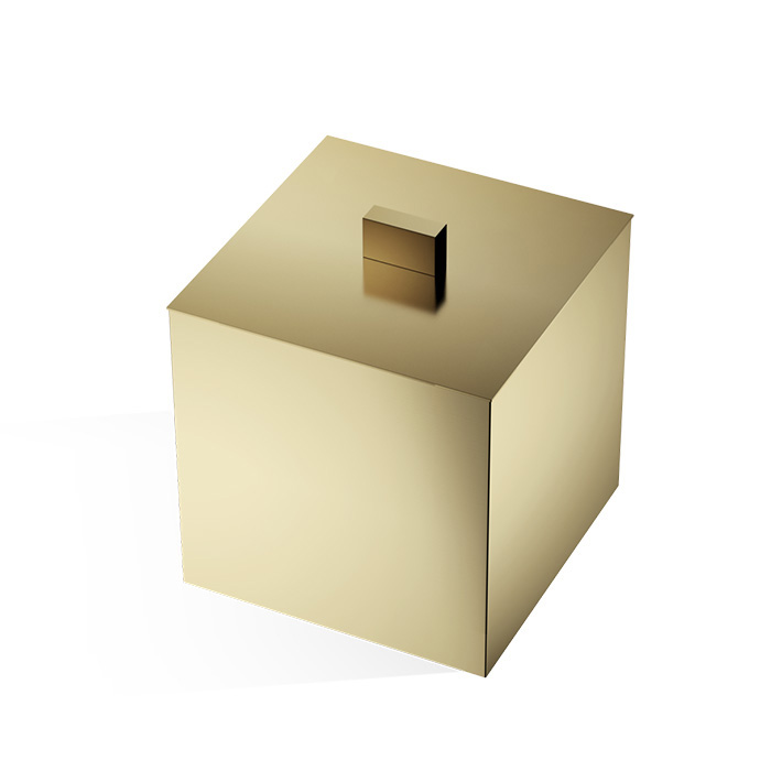 Decor Walther Cube DW 3560 Баночка универсальная 13x13x14.5см, с крышкой, цвет: золото матовое