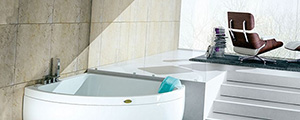Напольная угловая ванна с гидромассажем 9443-710A Jacuzzi Aquasoul Corner140